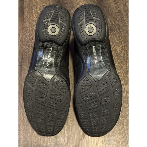 Merrell Spire Stretch MOCS QFoam Comfort Black Leather Loafers Slip On SZ 9.5 - Picture 5 of 9